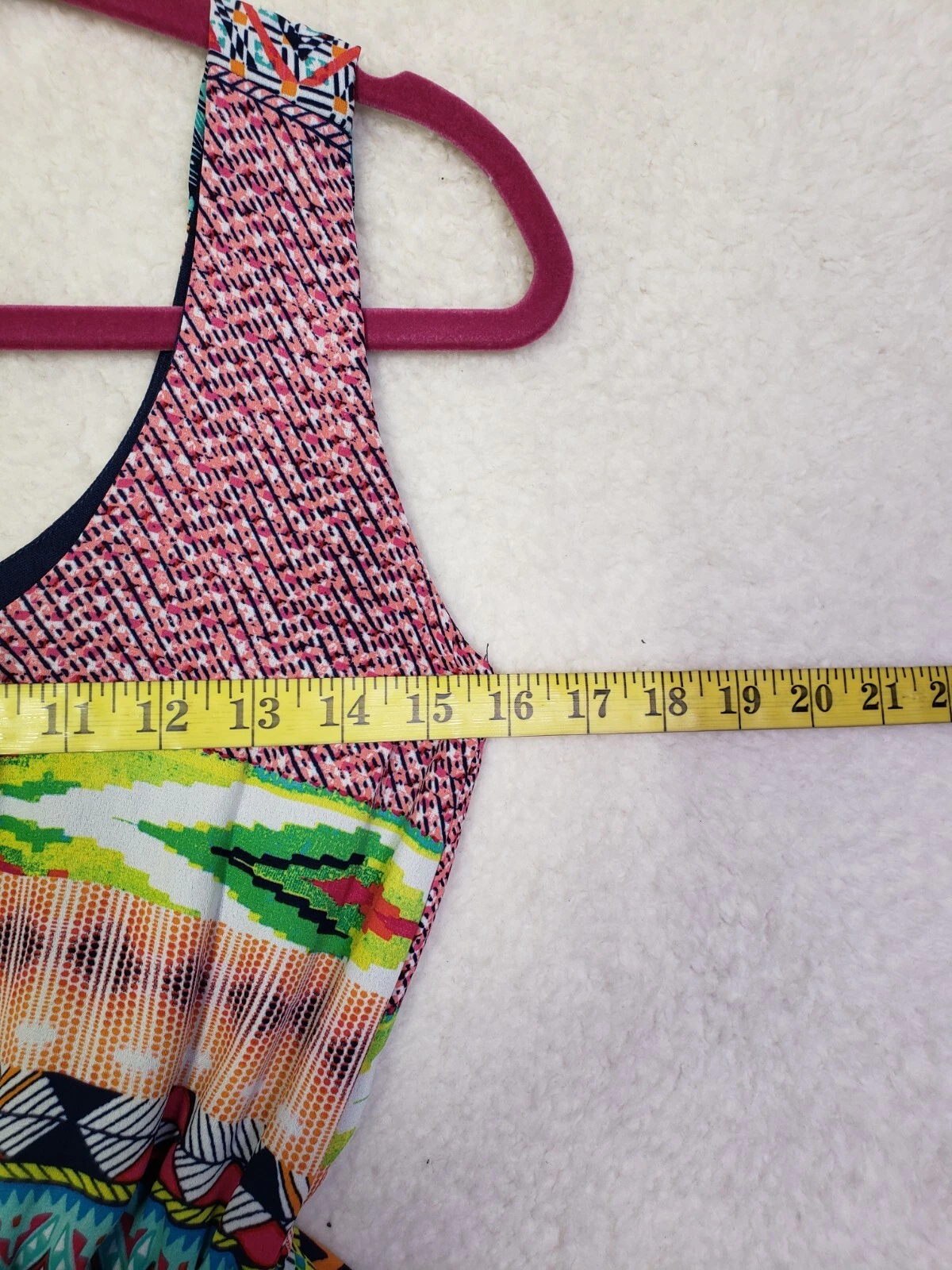 PALM ANGELS Abito donna Rue 21 extra small rosa geo poli senza maniche foderato ALINE lunghezza ginocchio