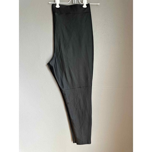 Lane Bryant Damen Legging Pull On Reißverschluss Knöchelhoch Taille Kunstleder Schwarz 18/20 - Bild 5 von 5