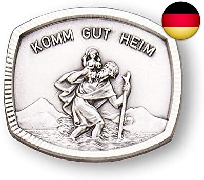 MaMeMi Autoplakette/Christopherus-Plakette Komm gut heim 3 x 4 cm als