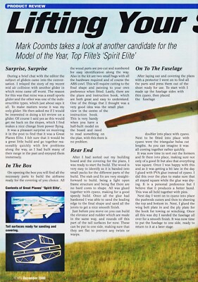 Great Planes Model Airplane Plans (RC): SPIRIT ELITE 2M (78