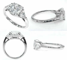 Elegant 925 Silver Filled Women Wedding Ring Round Cut Cubic Zircon Sz 6-10