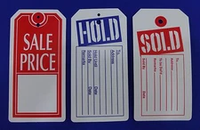 Tags with Slit Merchandise Tags Available in Variety of Design & Quantities
