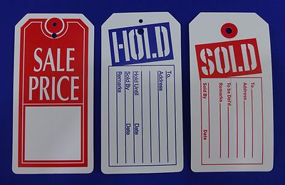 Tags with Slit Merchandise Tags Available in Variety of Design & Quantities