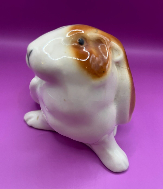 Vintage ceramic rabbit small planter Germany cottage style.  So sweet!