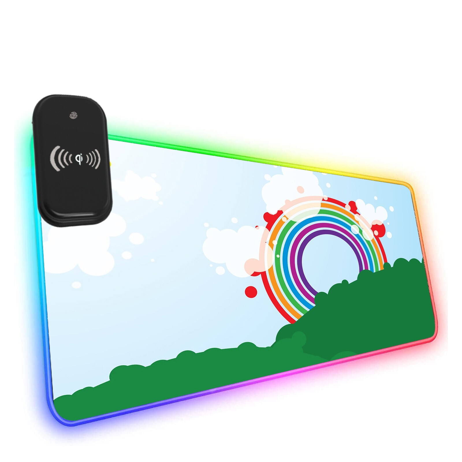 RGB Wireless Charging Gaming Mouse Pad – Large Non-Slip Desk Mat  -image