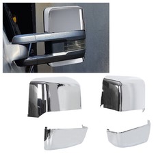 Pair Chrome Tow Mirror Cap Cover For 2014-2018 2019 Chevy Silverado Gmc Sierra