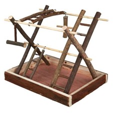 Trixie Bird Playground Wooden Bark Budgie Ladders Perches Swing Play Stand 5663