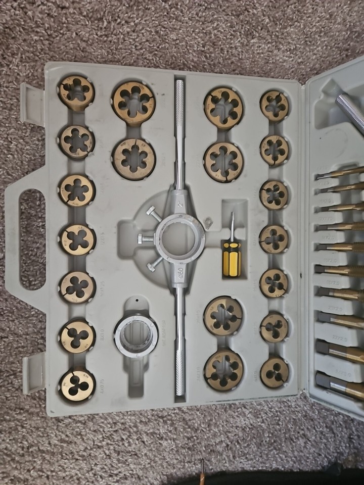 Pittsburgh Tap and Die Set 45 Piece Titanium Nitride eBay