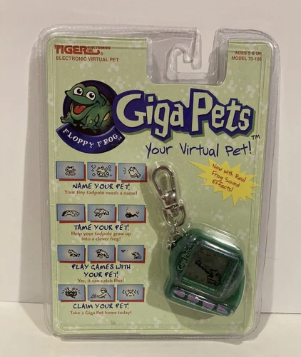 BRAND NEW VINTAGE RARE SEALED 1997 Giga Pets Floppy Frog Virtual Pet Collectable