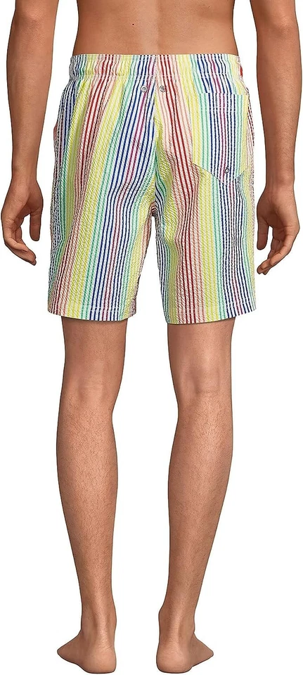 NWT Lands' End Men's Lined 7in Hybrid Swim Short Swim Trunks Size L $50 FLF115 - Image 2 of 4