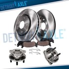 Front Brake Rotors Pads Wheel Hub for 2001 - 2006 Dodge Stratus Chrysler Sebring