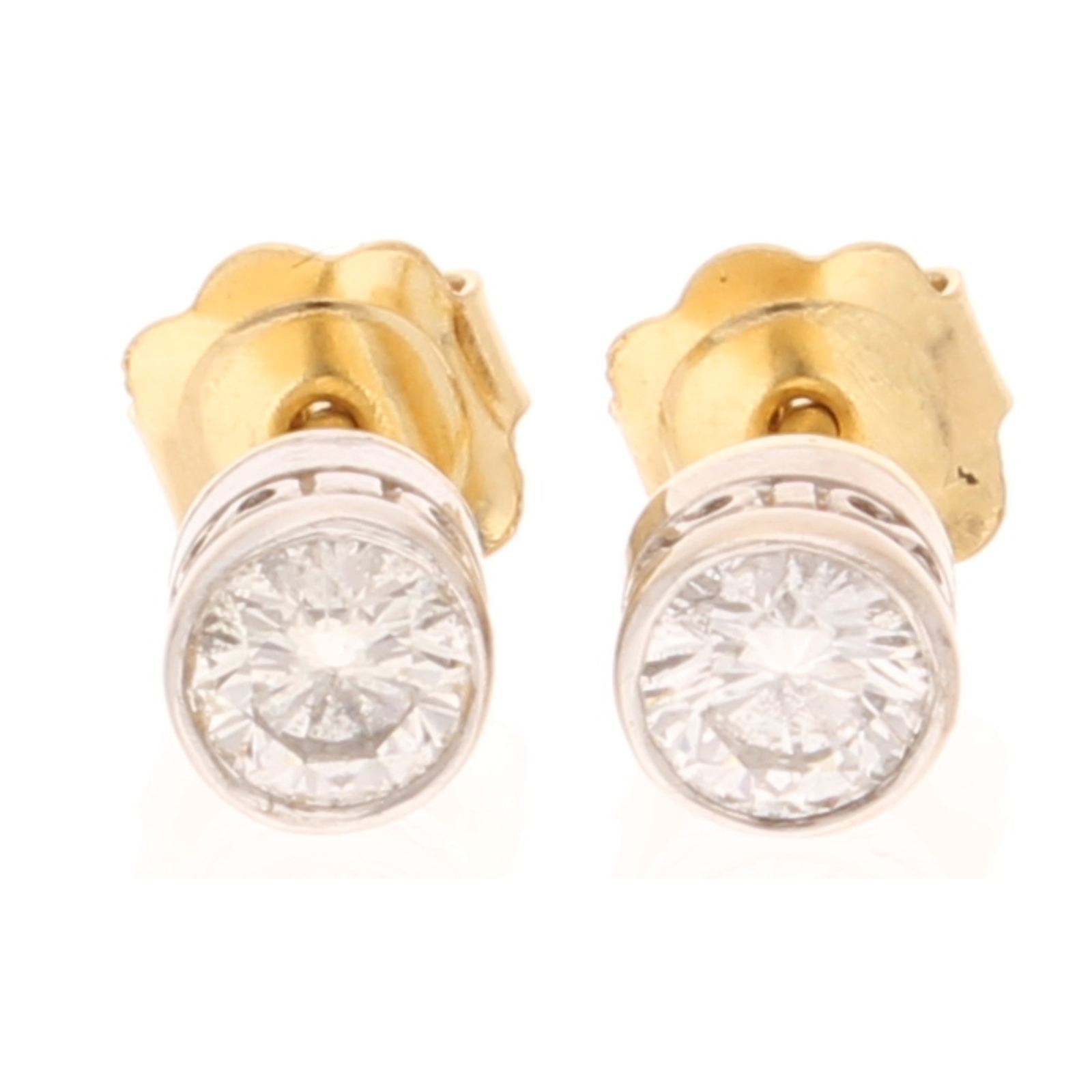 18Carat Yellow Gold 1.00ct Diamond Stud Earrings (5mm Diameter)