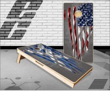 Scottish American Flag Metal Cornhole Boards Bean Bag Toss Game
