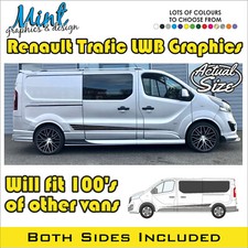 LWB RENAULT TRAFIC Camper Side Stripes Decals Stickers Van Graphics FREE P&P 027