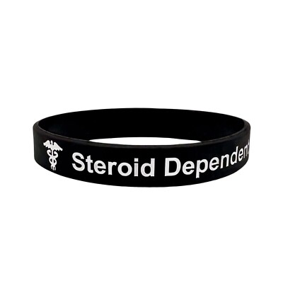 Steroid Dependent Wristband Medical Silicone ID Bands For Addisons Disease UK