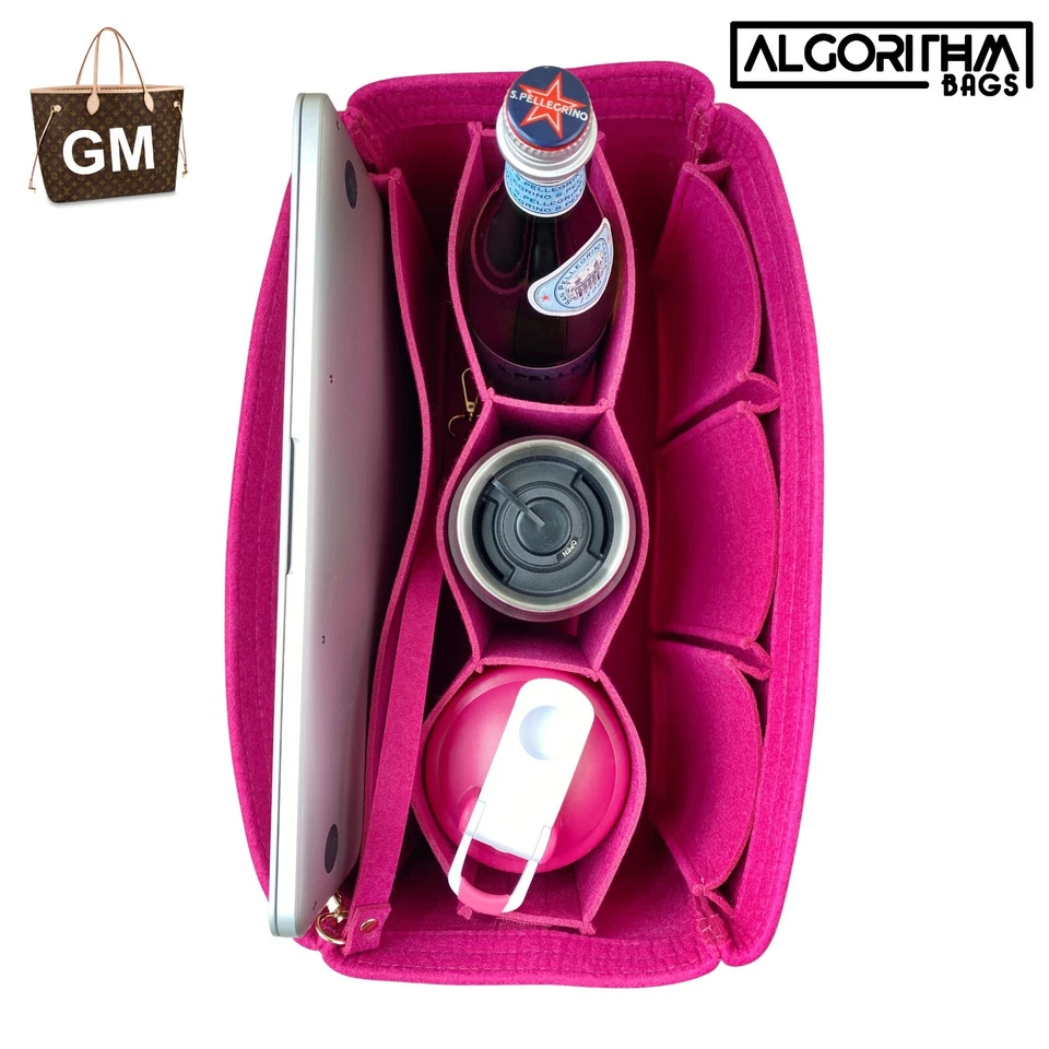 AlgorithmBags para LV Neverfull GM MM PM Organizador Inserto Forro Modelador Divisor Foto 2 de 4