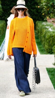 Tory Burch Chunky Knit Oversized Button Cardigan SS19 Runway Sweater  Women XXS