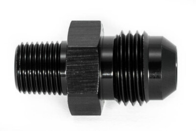 Gewindeadapter 1/8'' NPT zu Dash 6 / -6 AN / JIC 6 Schwarz eloxiert 9/16 - 18UNF