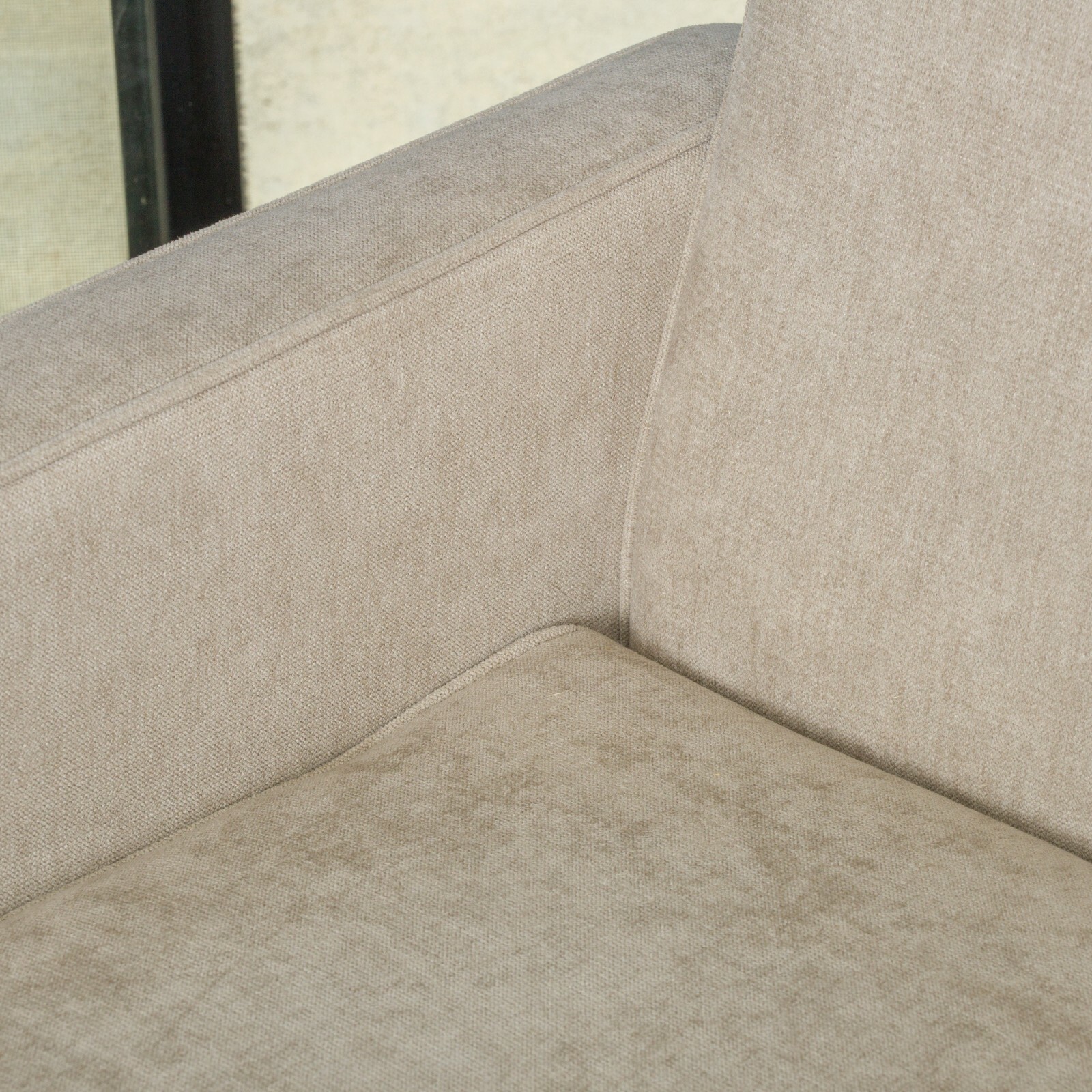 Lindqvist Contemporary Beige Fabric Slim Recliner Chair