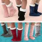 Teddy Fleece Sherpa Lined Thermal Slipper Socks Winter Lounge Anti Slip Adults