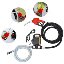 110V Electric Fuel Transfer Pump 550W-60L/Min W/Nozzle For Oil Fuel Diesel