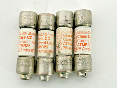 New Lot of 4 Ferraz Shawmut ATMR25 Fast Acting Fuse 25A 600V