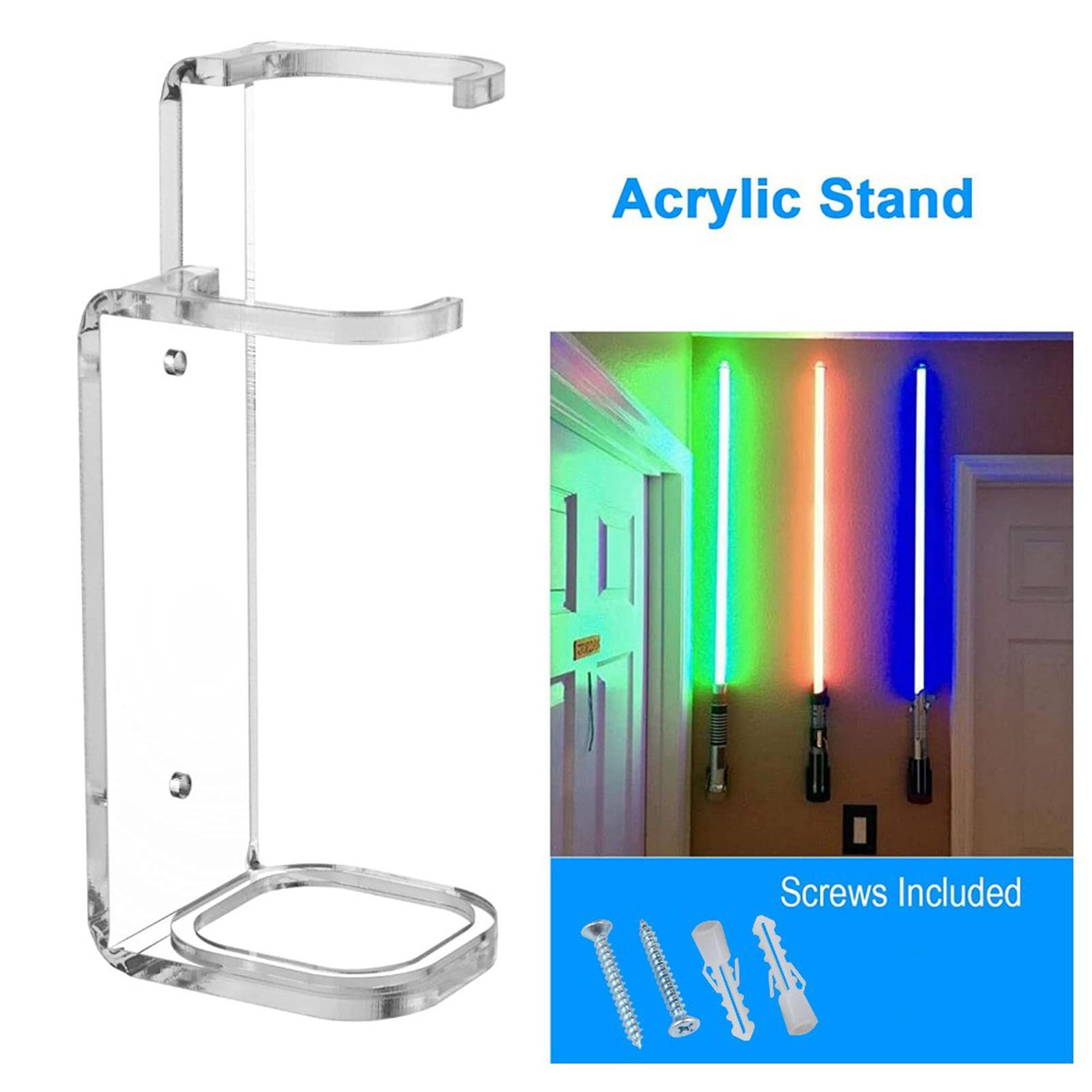 Acrylic Lightsaber Wall Mount Sword Stand Holder Decorative Swords Display Stand