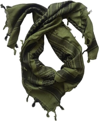 Shemagh 100% Cotone - Sciarpa Tattica Militare Per Deserto, Testa, Viso, Avvolgimento, Stile Esercito Arabo - Foto 3