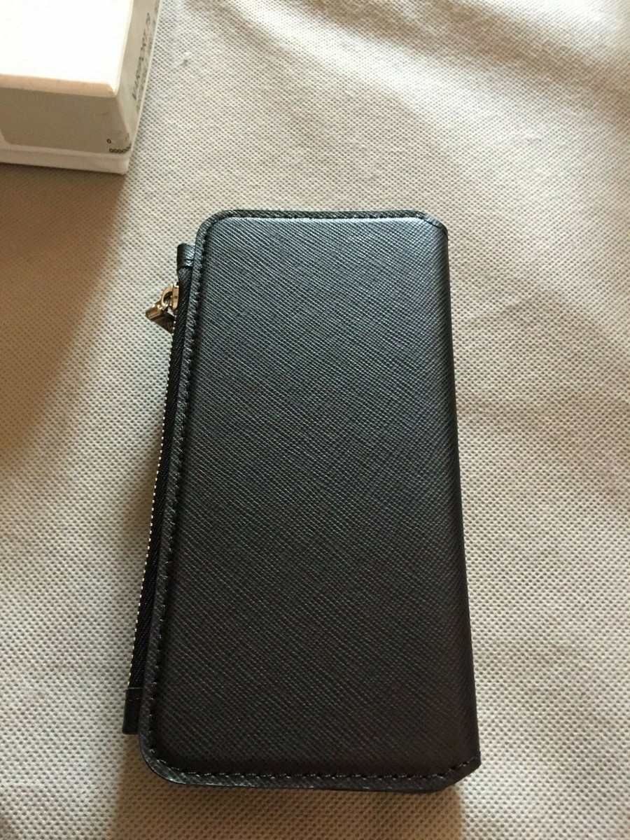 BALDININI PORTAFOGLIO PORTACELLULARE PELLE NUOVO NERO CON