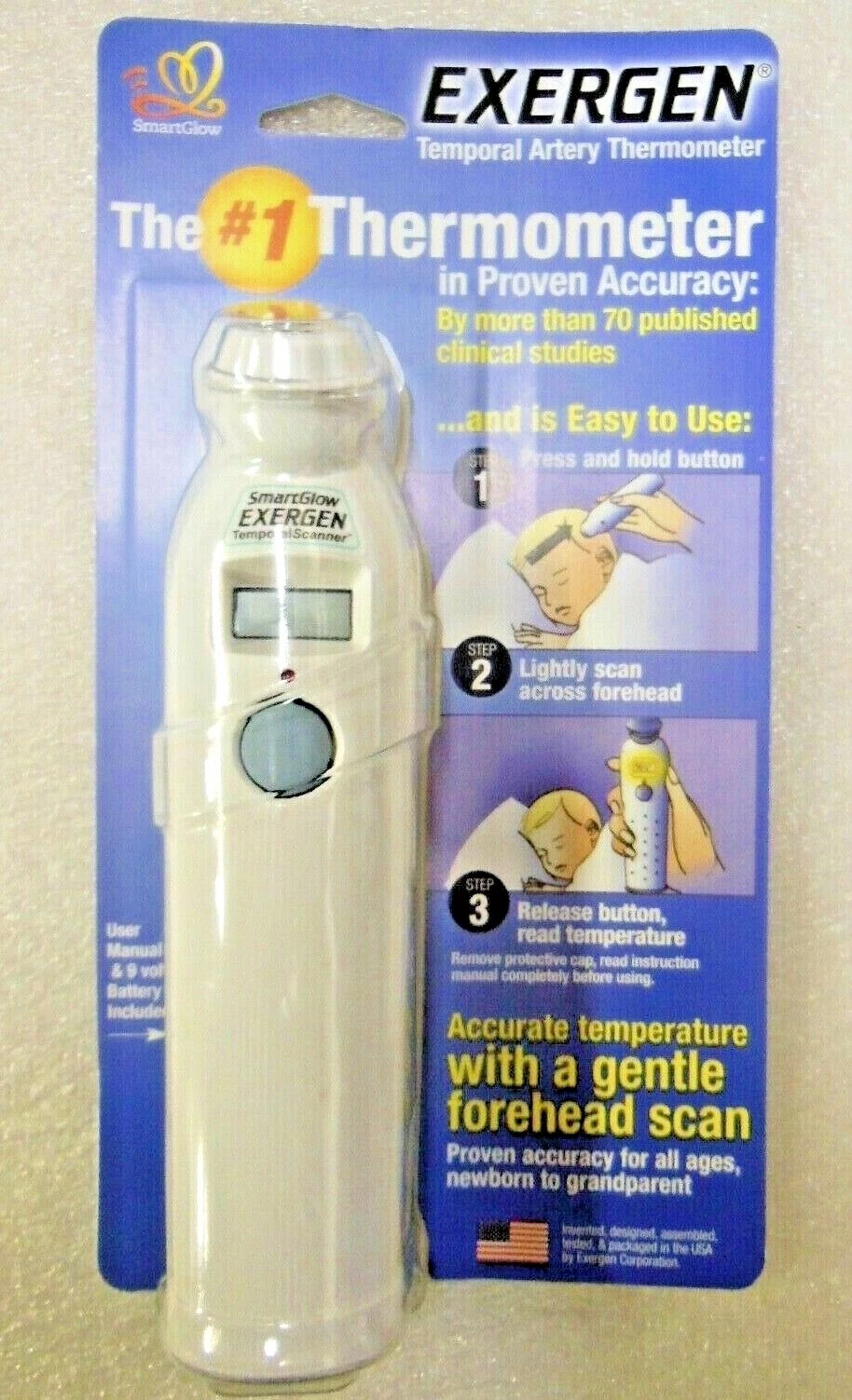 Forehead Scan Thermometer Exergen Temporal Artery TAT2000C Manual & Battery NEW
Opens in a new windo