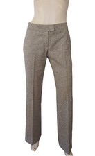 STELLA McCARTNEY sz 40 Brown Wool Blend Tweed Boot Cut Pants  US 4