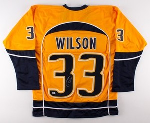 Colin Wilson Signed Predators Jersey (Beckett COA) 7th Overall Pick 2008 Draft