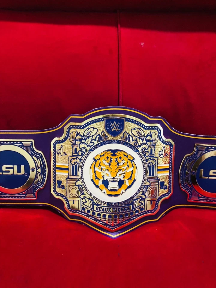 Пояс LSU Tigers WRESTLING TITLE CHAMPIOSHIP взрослый размер реплика 2 мм цинк - Изображение 2 из 4