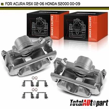 2x Disc Brake Caliper for Acura RSX Honda Civic S2000 L4 2.0L Front Left & Right