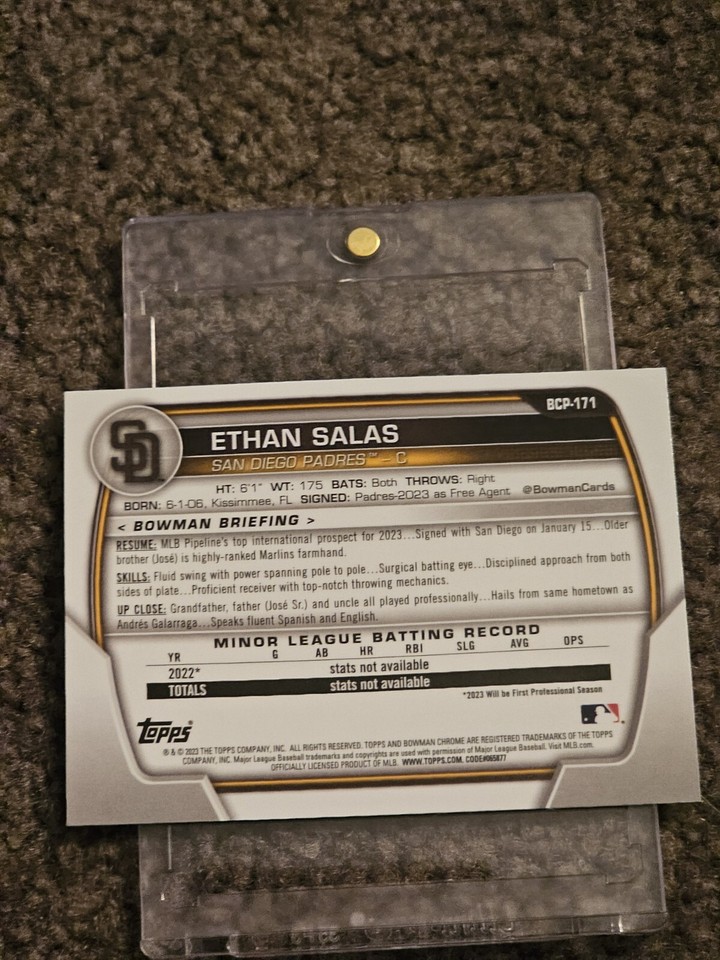 baseball cards 2023 Bowman 1st Rc Ethan Salas Hot Rc future goat eBay