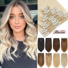 Russian Remy Clip In Double Weft 100% Real Human Hair Extensions Thick Full Head