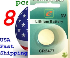 8 pcs CR2477 2477 LM2477 BR2477 Card 3V High Quality Lithium Battery