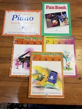 Alfred's Basic Piano Library Lesson/Theory  FUN Books Lot of 5 - PB - GOOD
