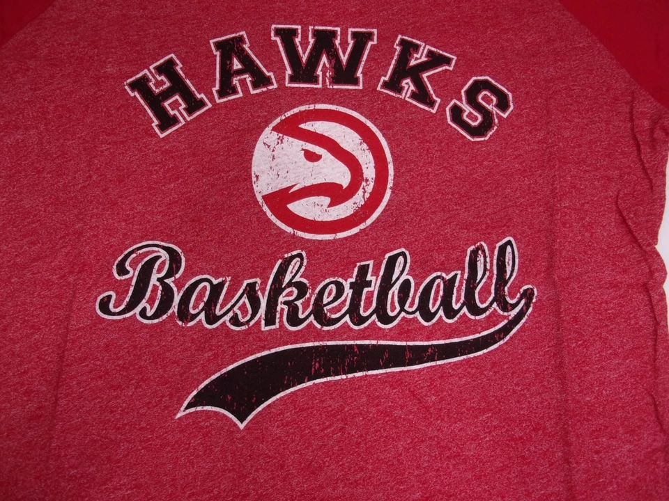 NBA 4 Her Womens Medium Atlanta Hawks Red Lightweight Long Sleeve Shirt New - Image 2 of 4