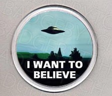 X-FILES I WANT TO BELIEVE round COASTER -  COOL!