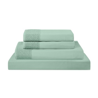 Modern Threads Seafoam Microfiber Bed Linen Set - 4Pcs King, Green 