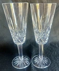 Vintage Waterford Lismore Crystal Champagne Flutes Set of 2