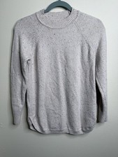 LOFT Petites PS Speckled Knit Crewneck Long Sleeve Pullover Sweater