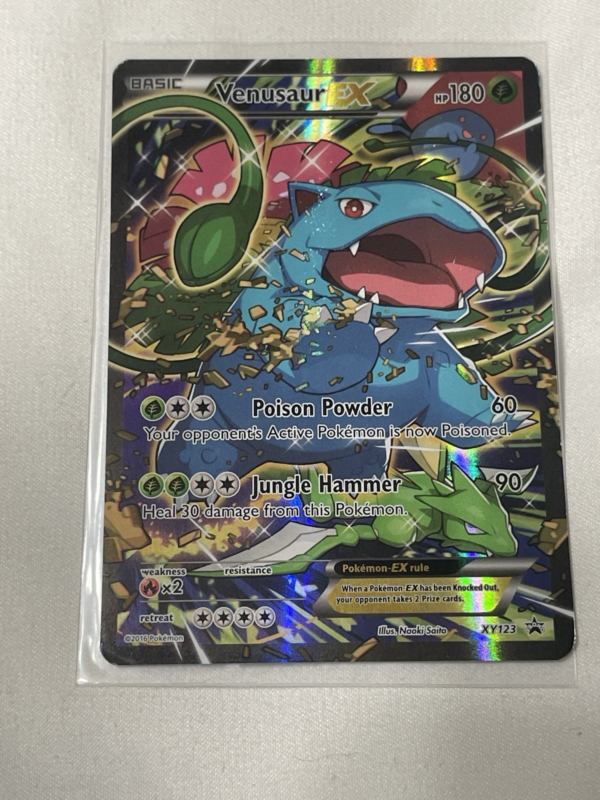 2016 Pokemon - Venusaur EX - XY123 Black Star Promo MP