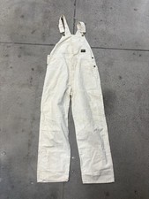 Vintage OshKosh B  gosh Vestbak White Overalls Made in USA 1988  1993 Men  s 36x32