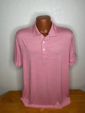 Men's PUMA Golf DryCell S/S Polo Golf Shirt L Large  Striped - Polyester