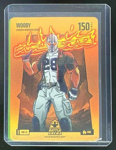 2025 Bo Jackson Battle Arena Woody Orange Fire Battlefoil 150 Power #OBF-35