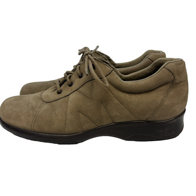 Munro American Suede Shoes Lace Up Casual Comfort Sneakers Womens Size 9 Taupe