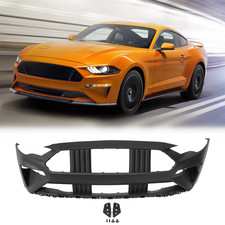 Primed Front Bumper Cover Kit For 2018-2023 Ford Mustang W Bracket Black