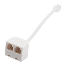 RJ11 6P4C Male to Female Phone Line Splitter Socket Extension Telephone Adapter